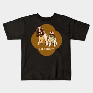 Double Dog Head Tilt - Say Whaaat? Kids T-Shirt